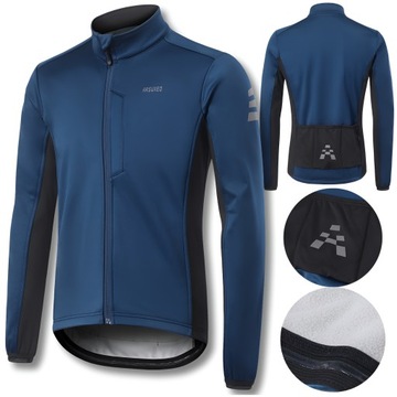 KURTKA ROWEROWA MĘSKA ZIMOWA SOFTSHELL NA ROWER TERMOAKTYWNA TG ARSUXEO XL