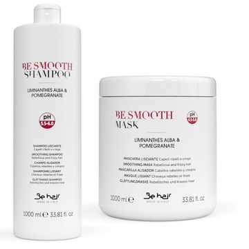 ZESTAW Be Hair Be Smooth Maska + Szampon 2x 1000ml