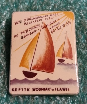 ODZNAKA KLUB ŻEGLARSKI WODNIAK W IŁAWIE REJS 1985