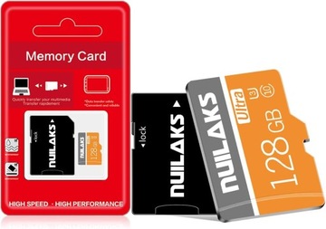 Karta pamięci microSDXC 128GB +adapter C10 80mb/s Nuilaks