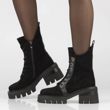 Женские рабочие туфли Filippo на платформе со шнуровкой, большой размер 40