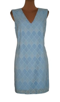 SIMPLE błękitna koronkowa sukienka NOWA 40