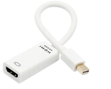 ADAPTER KABEL KONWERTER PRZEJŚCIÓWKA Z MINI DISPLAYPORT DO HDMI 4K 18CM