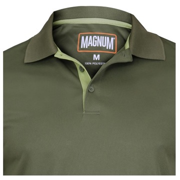 Koszulka polo męska MAGNUM polówka modny krój na co dzień Oliwkowa 3XL
