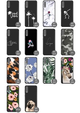 матовый чехол для Samsung A70, дизайн резинового корпуса + СТЕКЛО