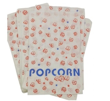 Torebka papierowa duża z nadrukiem POPCORN 200szt pop-corn
