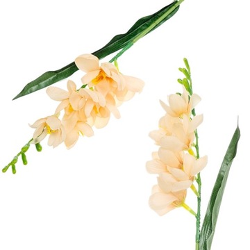 KWIAT KWIATEK SZTUCZNY GAŁĄZKA FREZJA ŁOSOSIOWY DŁUGI STROIKA 1SZT 41CM