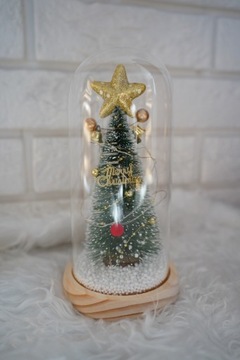 ВЕЧНАЯ РОЖДЕСТВЕНСКАЯ ЕЛКА В СТЕКЛЕ LED КАК РОЗА, САНТА, ЗВЕЗДА, ПОДАРОК ​​LED