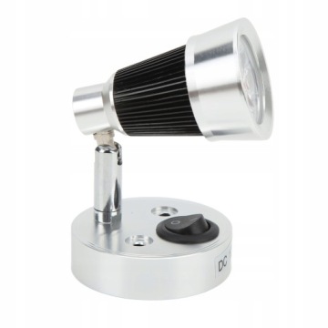 ВРАЩАЮЩАЯСЯ НАСТЕННАЯ ЛАМПА СВЕТИЛЬНИК ДЛЯ ЧТЕНИЯ RV 12V 3W ТЁПЛЫЙ БЕЛЫЙ