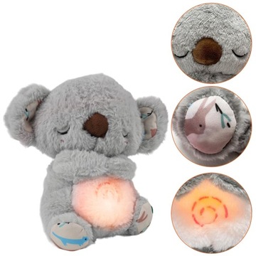 SZUMIĄCY KOALA MIŚ ODDYCHAJĄCA PRZYTULANKA MASKOTKA SZUMIĄCA USPOKAJACZ