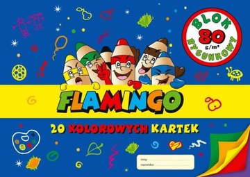 BLOK RYSUNKOWY KOLOROWY A4 20 kol kolorowe kartki