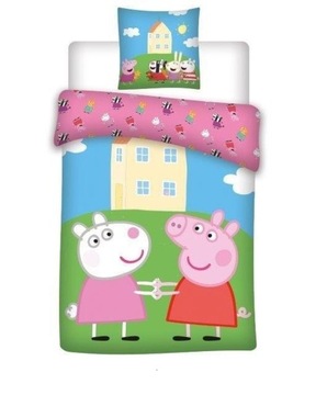 POŚCIEL LICENCYJNA 160x200cm 100% BAWEŁNIANA PEP_02 świnka peppa