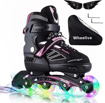 Wheelive Rolki dla dzieci dorosłych LED 43-46