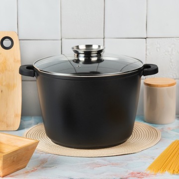 GARNEK GRANITOWY 10 L SILIKONOWE UCHWYTY GĘSIARKA GARNEK TRADYCYJNY