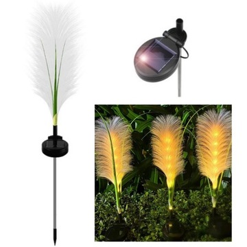 LAMPA OGRODOWA SOLARNA LED TRAWA PAMPASOWA ŚWIETLNA WBIJANA OZDOBA 73 CM
