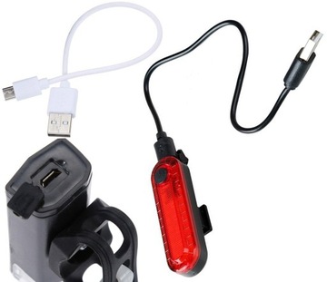 ВЕЛОСИПЕДНАЯ ЛАМПА ПЕРЕДНЯЯ ЗАДНЯЯ СВЕТОДИОДНАЯ USB ФОНАРЬ МОЩНАЯ ВЕЛОСИПЕДНАЯ ФОНАРЬ ПЕРЕДНЯЯ + ЗАДНЯЯ