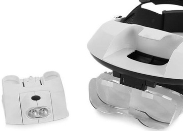 Наголовная лупа, 2 светодиода, 5 сменных линз MG81001H