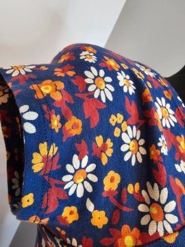 New Look sukienka jerseyowa granatowa kwiaty 44