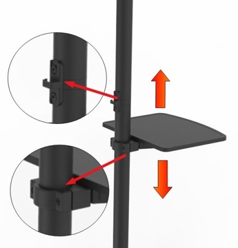 Напольная ПОДСТАВКА под ТВ с полкой Universal Mobile 26-65 дюймов