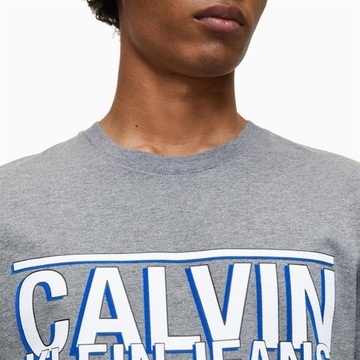 MĘSKA KOSZULKA CALVIN KLEIN CK TSHIRT SZARA ROZ L