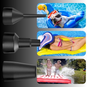 ELEKTRYCZNA POMPKA DO MATERACA PIŁKI BASENU AUTA 12V/230V 5w1 + 3 KOŃCÓWKI