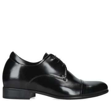 Czarne buty podwyższające Wolter + 7 cm 42
