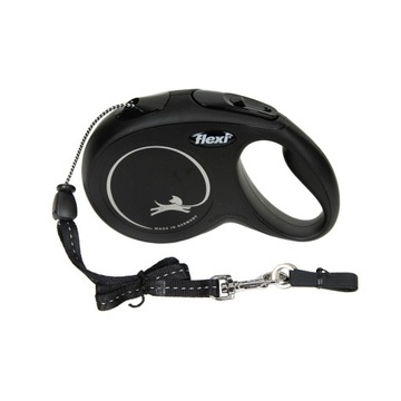 Flexi New Classic M linka 8m CZARNA do 20kg