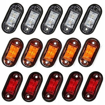10 szt Warning Light Lampa obrysowa boczna LED