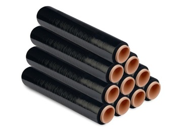 Folia STRETCH czarna strecz czarny 3 kg MOCNY x 10