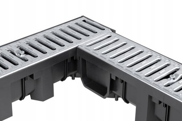 ЛИНЕЙНЫЙ ДРЕНАЖ Решетка ОЦИНКОВАННАЯ H55, КОМПЛЕКТ 4 м