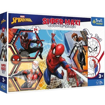 Puzzle Trefl Super Maxi 24 elementów Spiderman wyrusza do akcji 41006