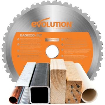 Evolution R255SMS+ торцовочная пила 255 мм 2000 Вт мультиматериал