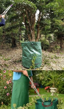 САДОВЫЕ СУМКИ НА ЛИСТЬЯХ 3 ШТ. 272Л КОРЗИНЫ ВЕТКИ ТРАВЯНОЙ МУСОР + ПЕРЧАТКИ