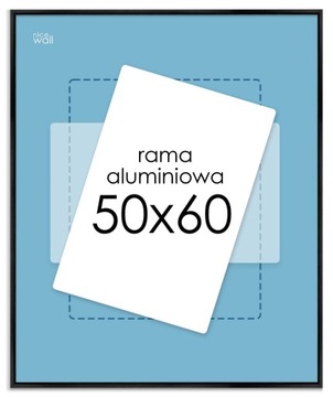Czarna Ramka Rama aluminiowa 50x60 cm 60x50 cm