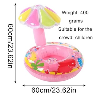 DMUCHANY PONTON DLA DZIECI ŁÓDKA WYSPA Z DASZKIEM