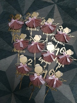 Топпер Балерина с номером на день рождения