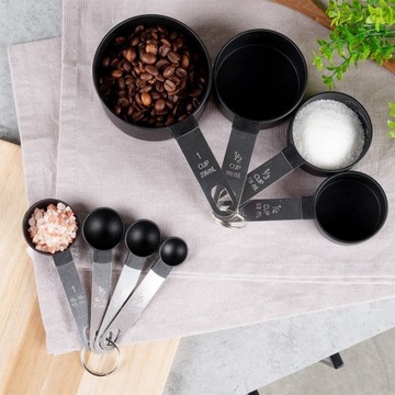 4 мерных стакана КУХОННЫЕ, ложки для измерения продуктов для приготовления и выпечки