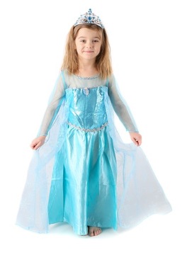 ЗАМОРОЖЕННОЕ ПЛАТЬЕ ЭЛЬЗА ЗАМОРОЖЕННОЕ 3-4Л E1 + НАБОР ИЗ 5 АКСЕССУАРОВ