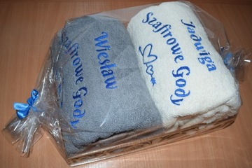 ПОЛОТЕНЦА С ВЫШИВКОЙ сапфир Юбилейная СВАДЬБА ЮБИЛЕЙНАЯ 140Х70