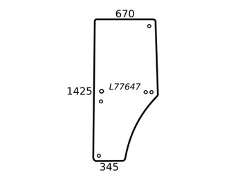 SZYBA DRZWI LEWE JOHN DEERE L77647 L169102