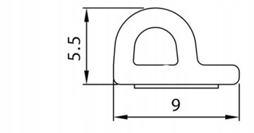 SAMOPRZYLEPNA WYCISZAJĄCA USZCZELKA USZCZELNIENIE DO DRZWI OKIEN TYP P 6M