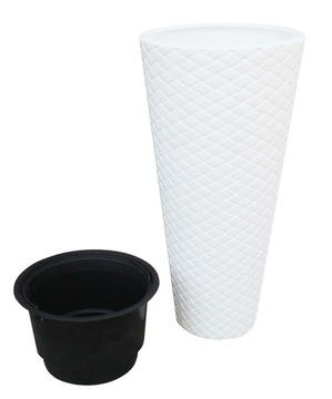 ЦВЕТОЧНЫЙ ВАЗ MATUBA SLIM ВЫСОКИЙ 78x40СМ DPMT400 БЕЛЫЙ