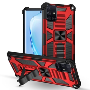 ETUI PANCERNE MAGNET STAND DO SAMSUNG A51 + SZKŁO