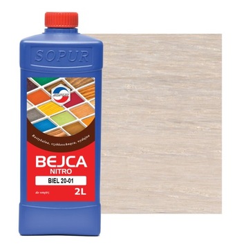 Bejca nitro SOPUR biel 20-01 2l do drewna 2001
