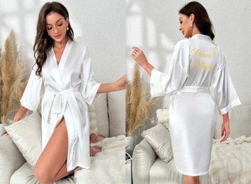 НАБОР ИЗ 2 ХАЛАТОВ НЕВЕСТЕ СВИДЕТЕЛИ СВАДЕБНЫЙ ПОДАРОК ​​НЕВЕСТЕ ВЕЧЕРИНКА
