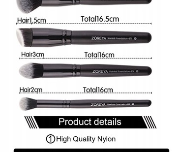 ZOREYA Черный набор кистей для макияжа глаз и лица Cosm