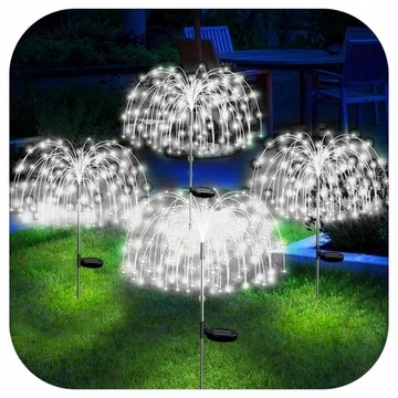 4Szt LAMPKI OGRODOWE SOLARNE DMUCHAWIEC DRZEWKO FAJERWERKI OZDOBA 150 LED