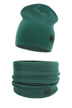 KOMPLET DAMSKI KOMIN CZAPKA DAMSKA tuba beanie