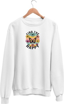 Bluza Motyl Kwiaty Butterfly Biała 5 S