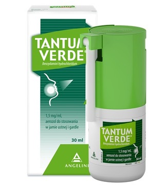 Tantum Verde aerozol 1,5 mg/ml, 30 ml.